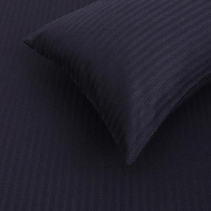 Classic Sateen Striped Bedsheet  |   Solid Bedsheets Bedsheets Blue