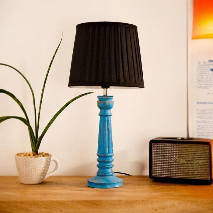 Classy With Twist Pillar Stand Lamp  |   Table Lamps Lamps & Lighting Black