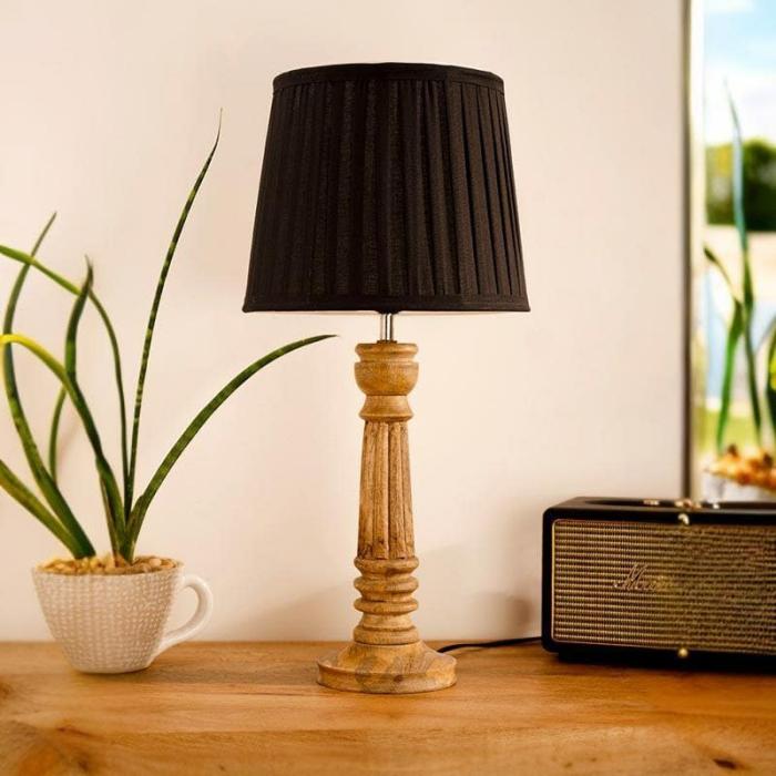 Classy With Twist Pillar Stand Lamp  |   Table Lamps Lamps & Lighting Black