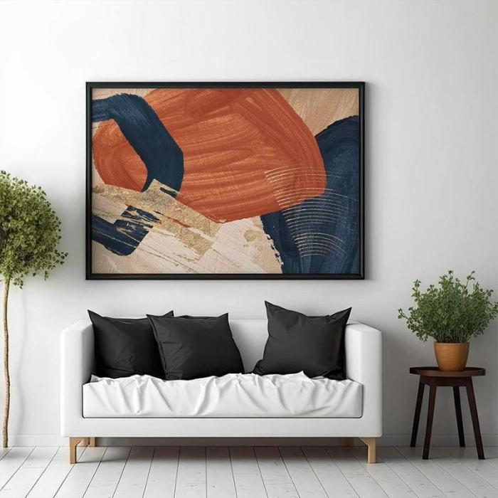 Clay Navy Wall Painting  |   Wall Art & Paintings Wall Art & Paintings Rust, Blue