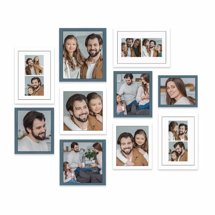 Coralie Photo Frame – Set Of Ten  |   Photo-Frames Photo-Frames Grey, White