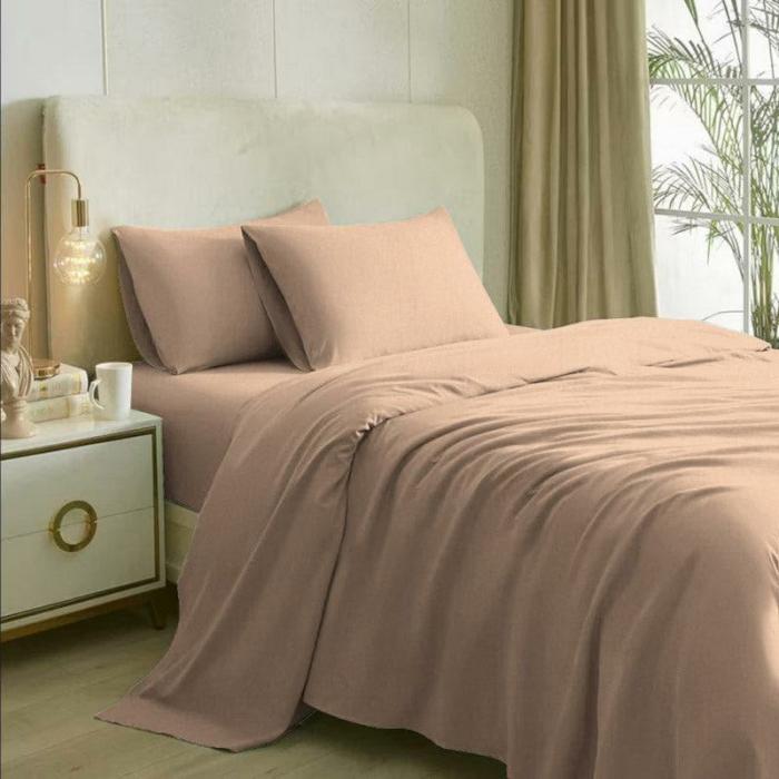 Cotton Candy Bedsheet  |   Solid Bedsheets Bedsheets Beige