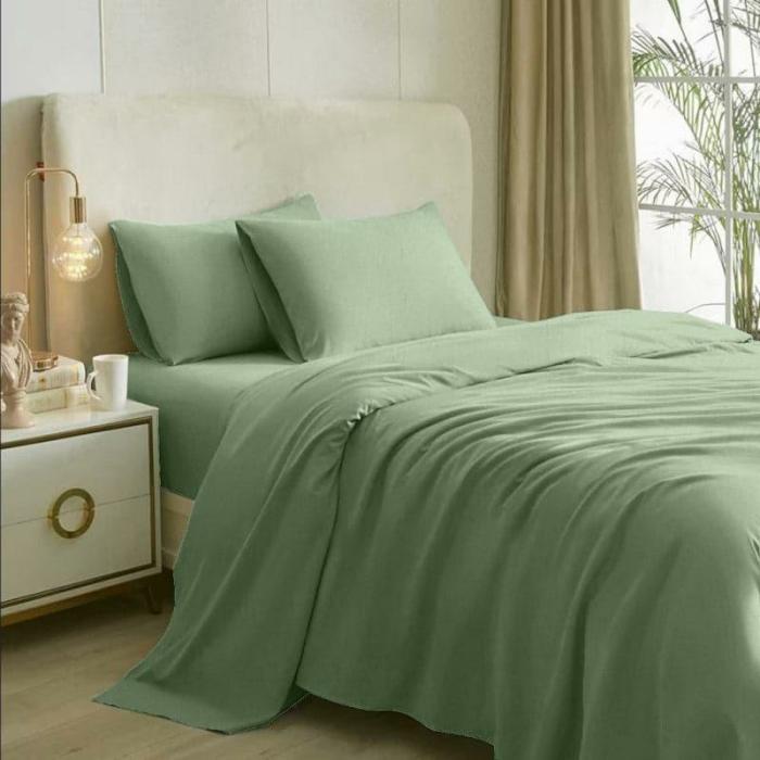 Cotton Candy Bedsheet  |   Solid Bedsheets Bedsheets Green