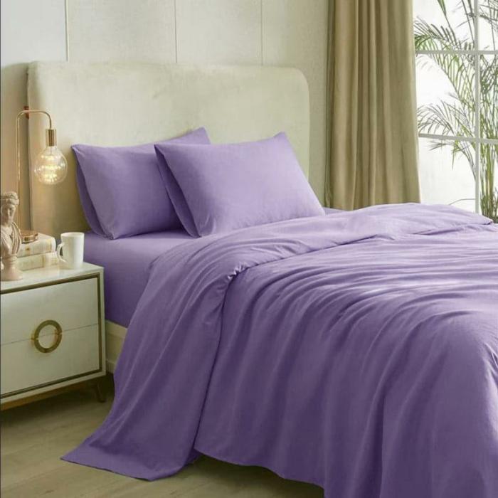 Cotton Candy Bedsheet  |   Solid Bedsheets Bedsheets Lilac