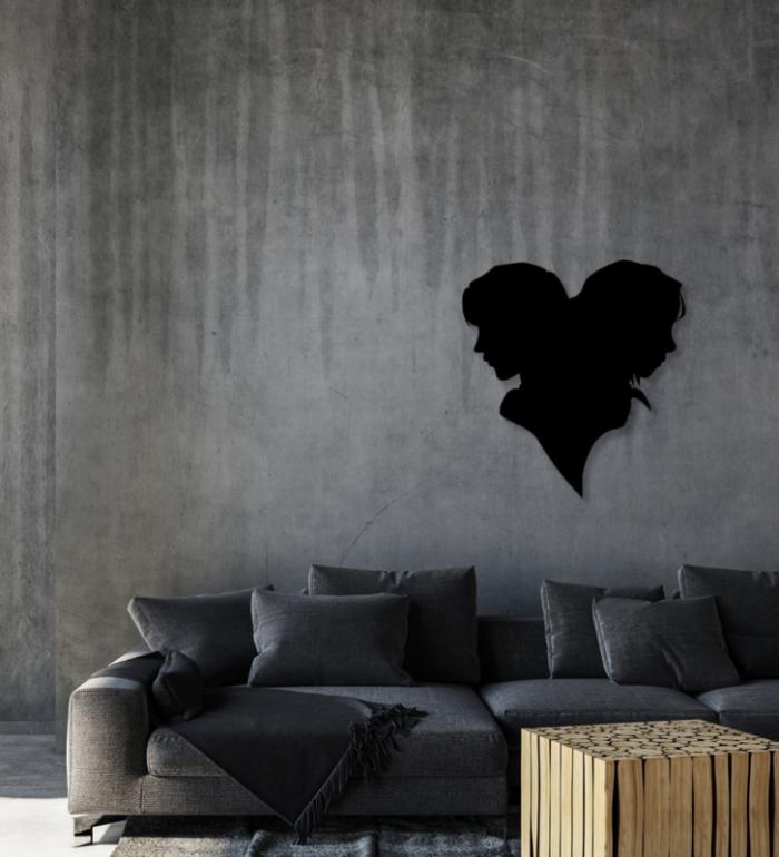 Couple Wall Art  |   Wall Accents Wall Accents Black