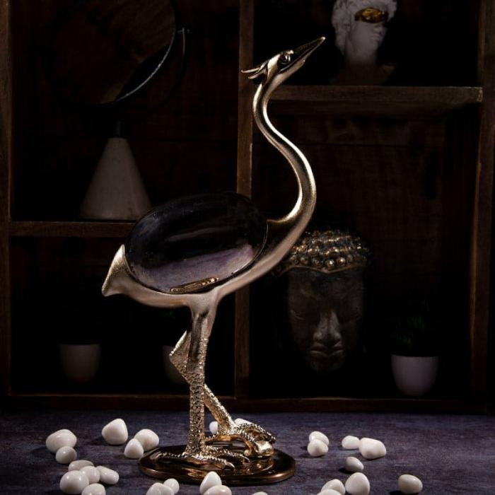 Crane Walk Showpiece  |   Showpieces Showpieces Gold, Black