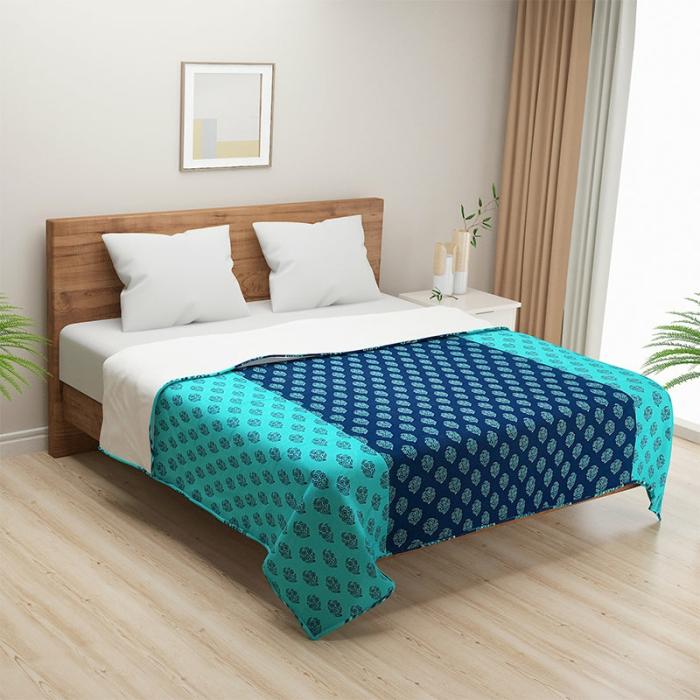 Dama Ethnic Dohar  |   Dohars, Razai & Blankets Bedding Blue