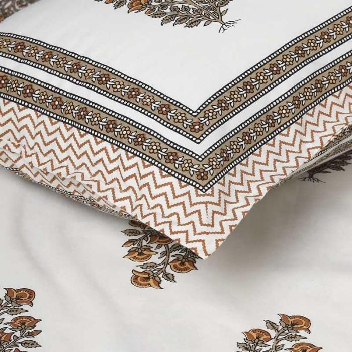 Dark Amber Floral Bedsheet  |   Floral Bedsheets Bedsheets Floral Bedsheets