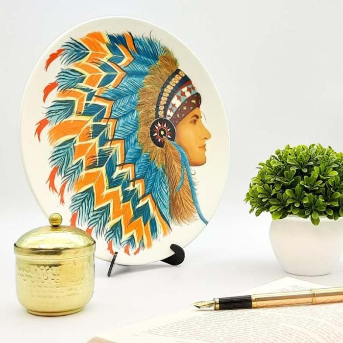 Dauntless Indian Decorative Plate  |   Wall Plates Wall Decor Multicolor