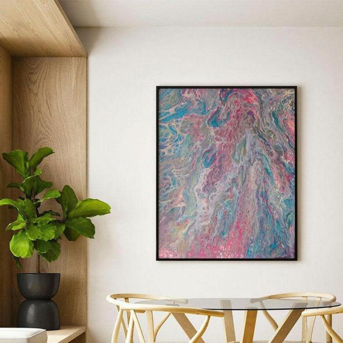 Divine Fluid Wall Painitng  |   Wall Art & Paintings Wall Art & Paintings Blue, Pink