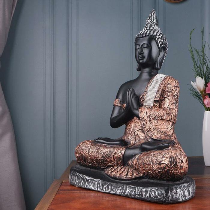 Divine Prauying Buddha Showpiece  |   Showpieces Showpieces Black, Copper