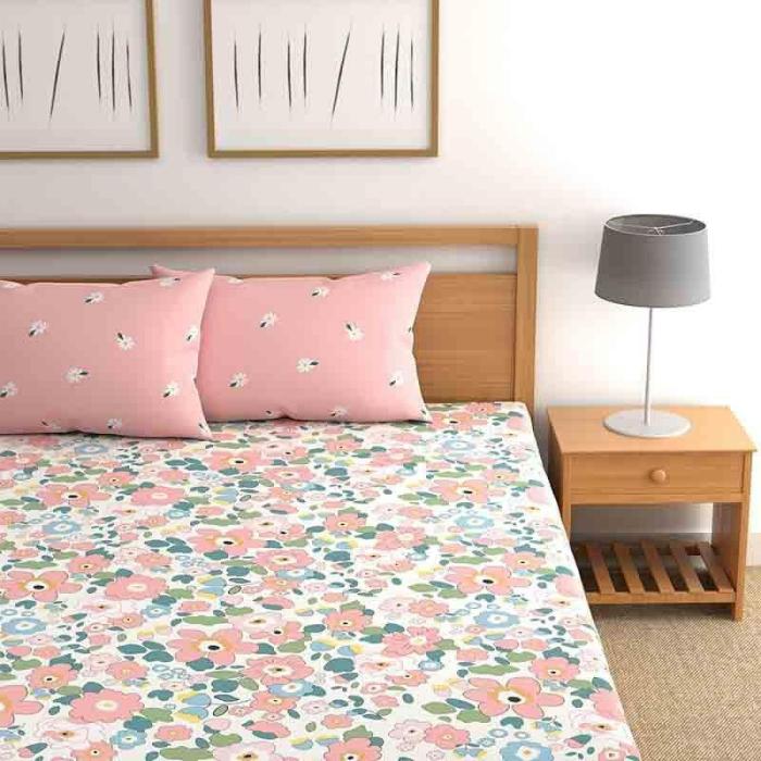 Doddled Blossoms Bedsheet  |   Floral Bedsheets Bedsheets Floral Bedsheets