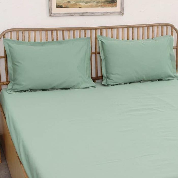 Dreamy Delight Bedsheet  |   Solid Bedsheets Bedsheets Green