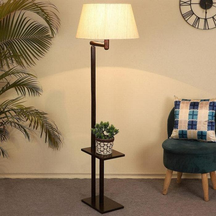 Eartha Enya Floor Lamp With Shelf  |   Floor Lamps Floor Lamps Floor Lamps