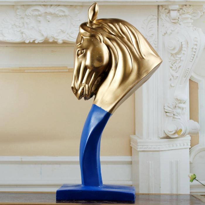 Equine Elegance Showpiece  |   Showpieces Showpieces Gold, Blue