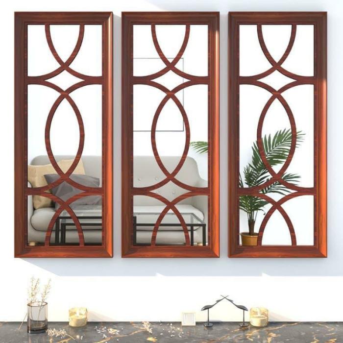 Escot Decorative Wall Accent – Set Of Three  |   Wall Accents Wall Accents Brown