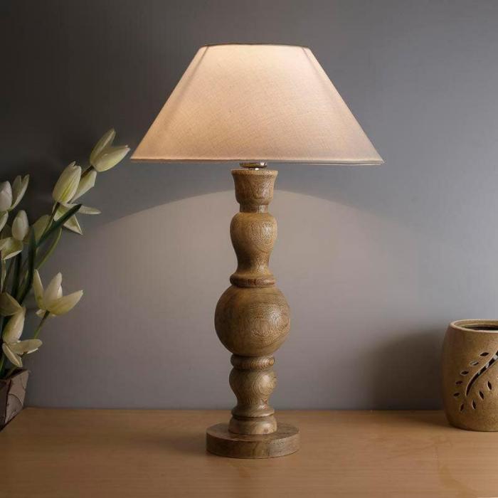 Espoir Wooden Table Lamp  |   Table Lamps Lamps & Lighting Brown, White