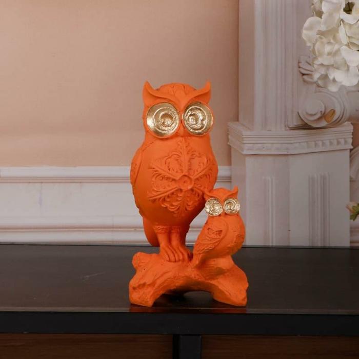 Ethereal Owl Showpiece  |   Showpieces Showpieces Orange, Gold