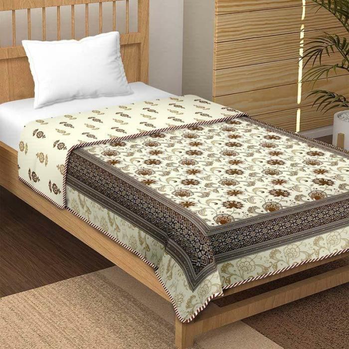 Ethnic Muse Dohar  |   Dohars, Razai & Blankets Bedding Brown, White