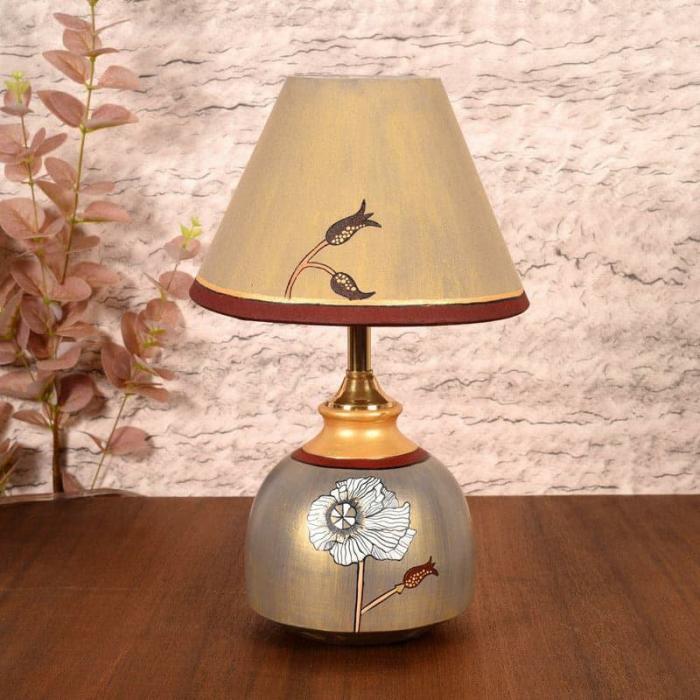 Fadeela Terracotta Table Lamp  |   Table Lamps Lamps & Lighting Beige, Silver