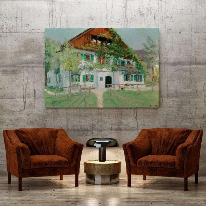 Farmhouse In Summer Light Painting  |   Wall Art & Paintings Wall Art & Paintings Green, Brown