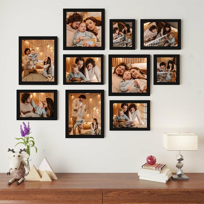 Farrah Photo Frame – Set Of Ten  |   Photo-Frames Photo-Frames Black