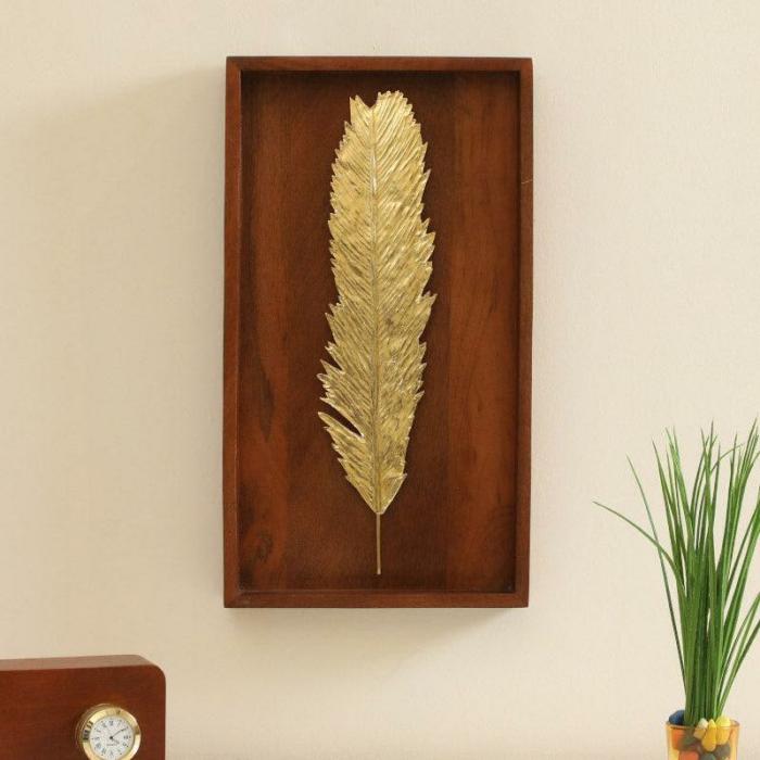 Feather Fall Wall Decor  |   Wall Accents Wall Accents Brown, Gold