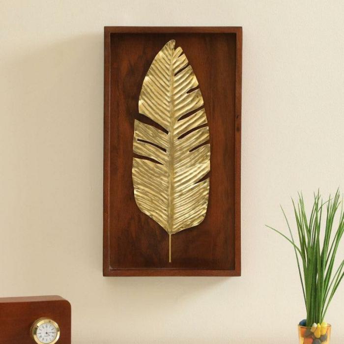 Feather Fluff Wall Decor  |   Wall Accents Wall Accents Brown, Gold