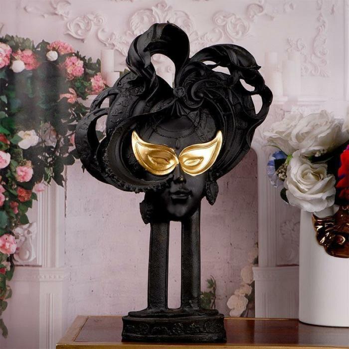 Femme Masquerade Showpiece  |   Showpieces Showpieces Black