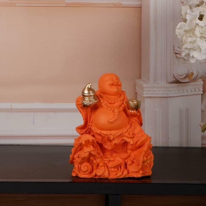 Fengshui Prosperity Laughing Buddha  |   Showpieces Showpieces Orange, Gold