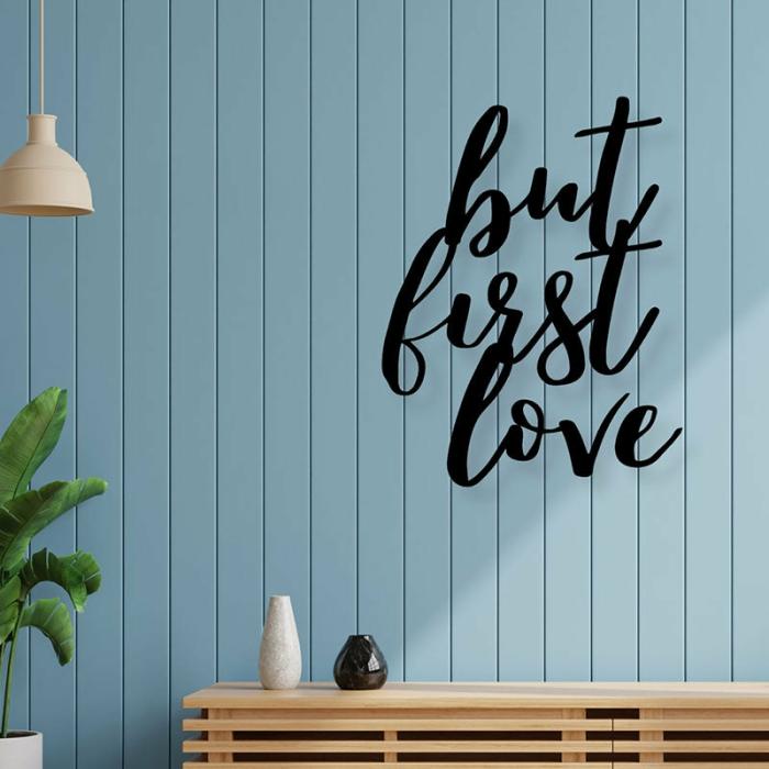 First Love Typography Wall Art  |   Wall Accents Wall Accents Black