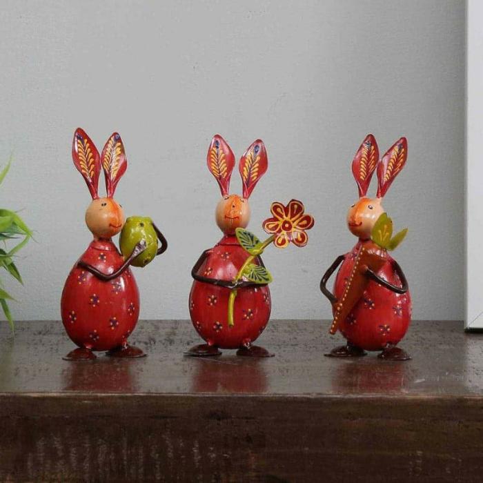 Flopsy Buddies Showpiece – Set Of Three  |   Showpieces Showpieces Multicolor