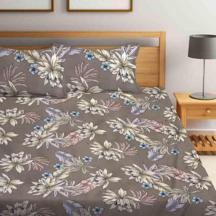 Flower Power Bedsheet  |   Floral Bedsheets Bedsheets Brown