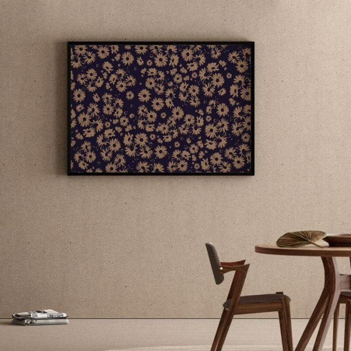 Flowers At Dawn Wall Painting  |   Wall Art & Paintings Wall Art & Paintings Purple, Beige