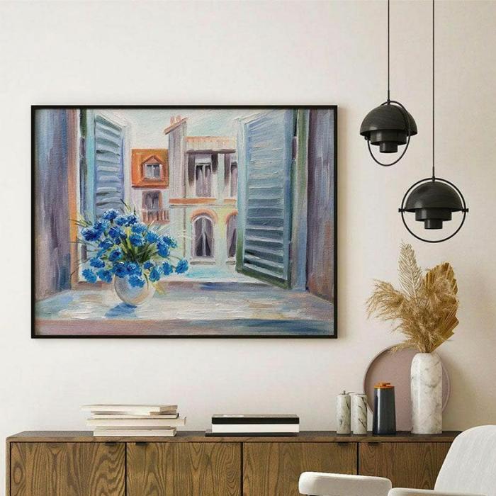 Flowers In The Balcony  |   Wall Art & Paintings Wall Art & Paintings Multicolor