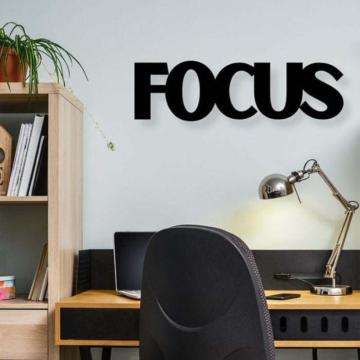 Focus Typography Wall Art  |   Wall Accents Wall Accents Black