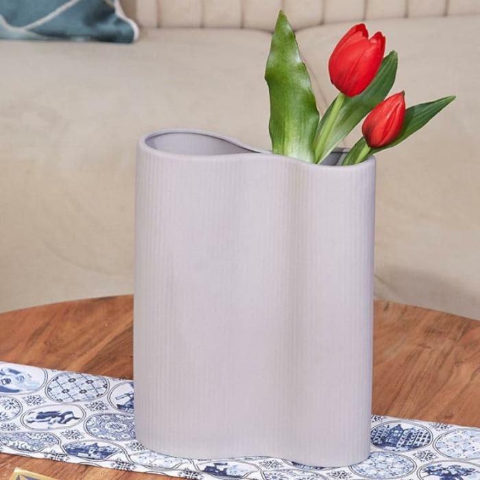 Foldo Wrap Dual Vase  |   Vases Showpieces, Vases & Accent Bowls Grey