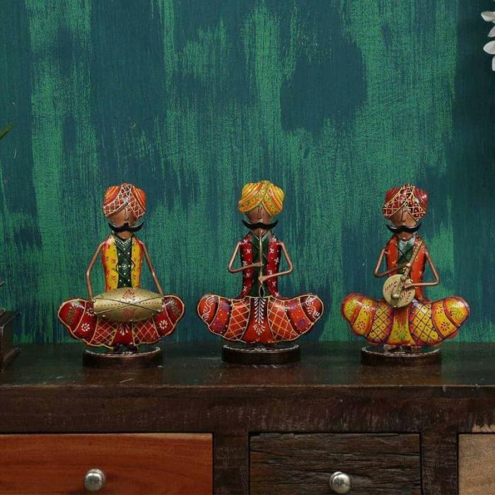 Folk Concord Showpiece – Set Of Three  |   Showpieces Showpieces Multicolor