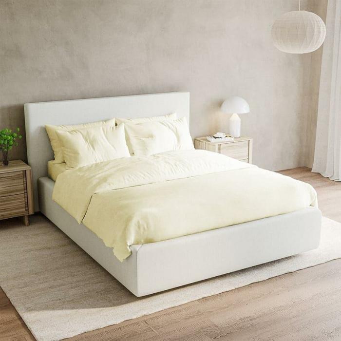 Freyda Solid Bedsheet  |   Solid Bedsheets Bedsheets Ivory