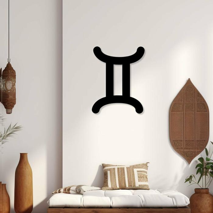 Gemini Zodiac Sign Wall Art  |   Wall Accents Wall Accents Black