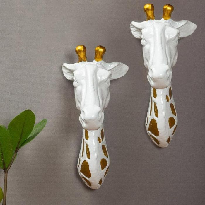 Giraffe Glory Wall Accent – Set Of Two  |   Wall Accents Wall Accents Gold