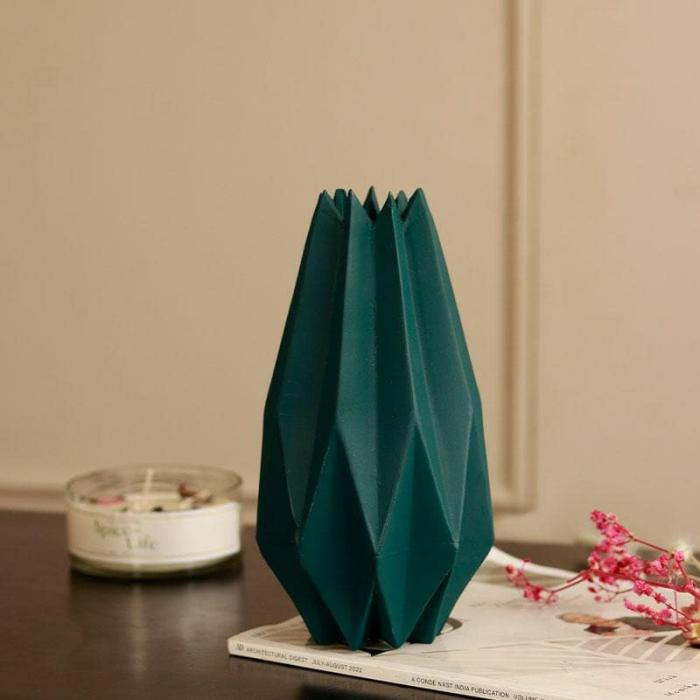 Glada Geometric Vase  |   Vases Showpieces, Vases & Accent Bowls Green