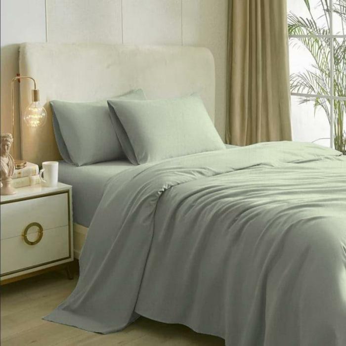 Glossy Touch Solid Bedsheet  |   Solid Bedsheets Bedsheets Grey