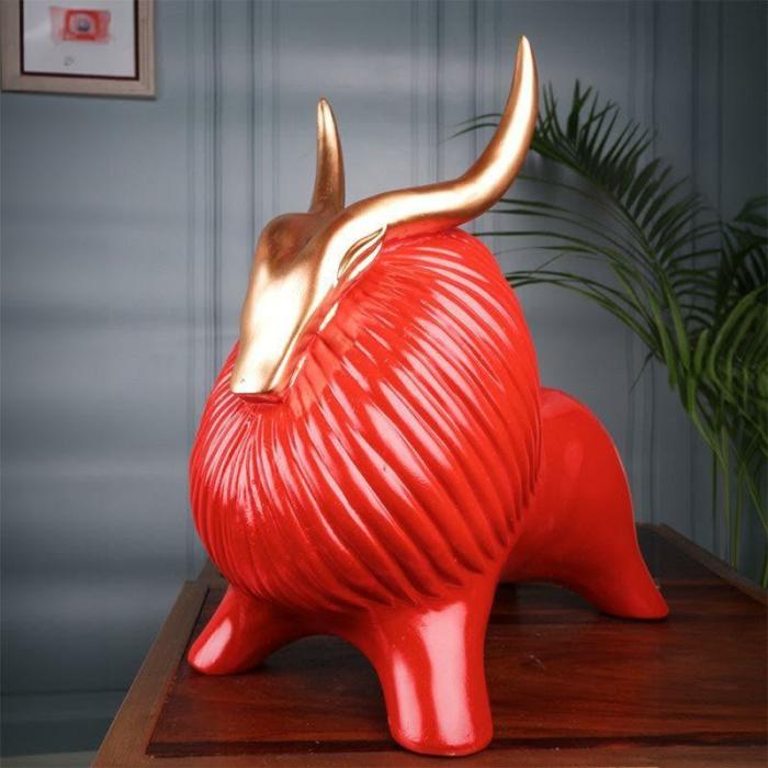 Glumpy The Yak Showpiece  |   Showpieces Showpieces Red, Gold