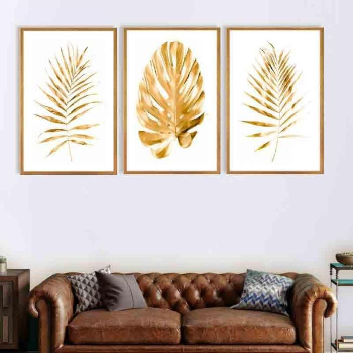 Gold Bay Framed Wall Art – Set Of Three  |   Wall Art & Paintings Wall Art & Paintings Wall Art & Paintings