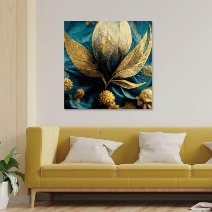 Golden Glimmer Wall Art  |   Wall Art & Paintings Wall Art & Paintings Blue, Gold