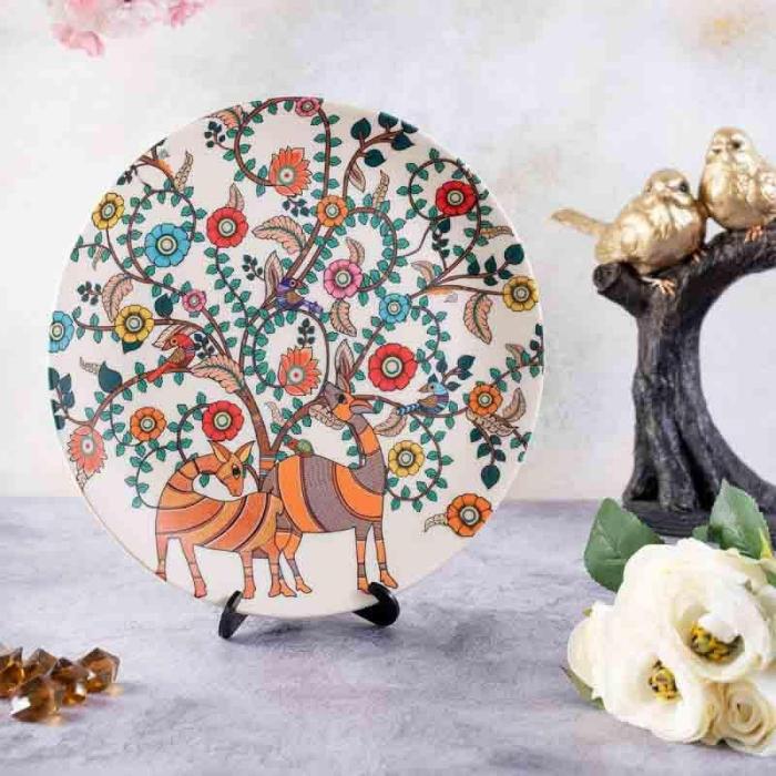 Gond Gatha Decorative Wall Plates  |   Wall Plates Wall Decor Multicolor