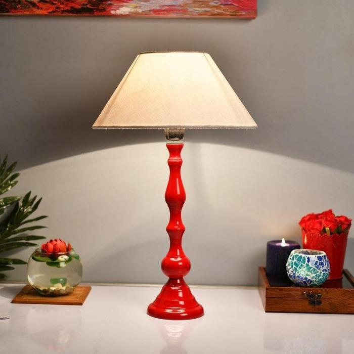 Graceful Gleam Table Lamp  |   Table Lamps Lamps & Lighting Red, White