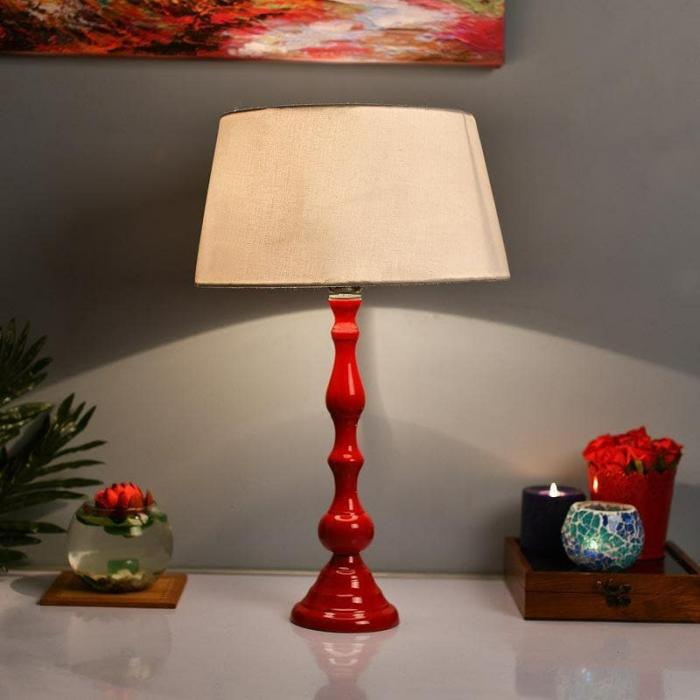 Graceful Gleam Table Lamp  |   Table Lamps Lamps & Lighting Red, White