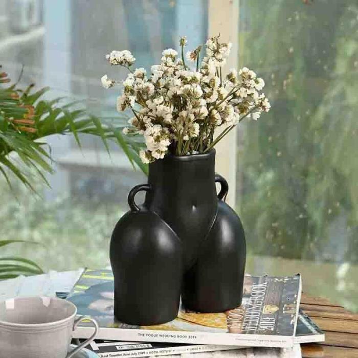 Greek Goddess Vase  |   Vases Showpieces, Vases & Accent Bowls Black